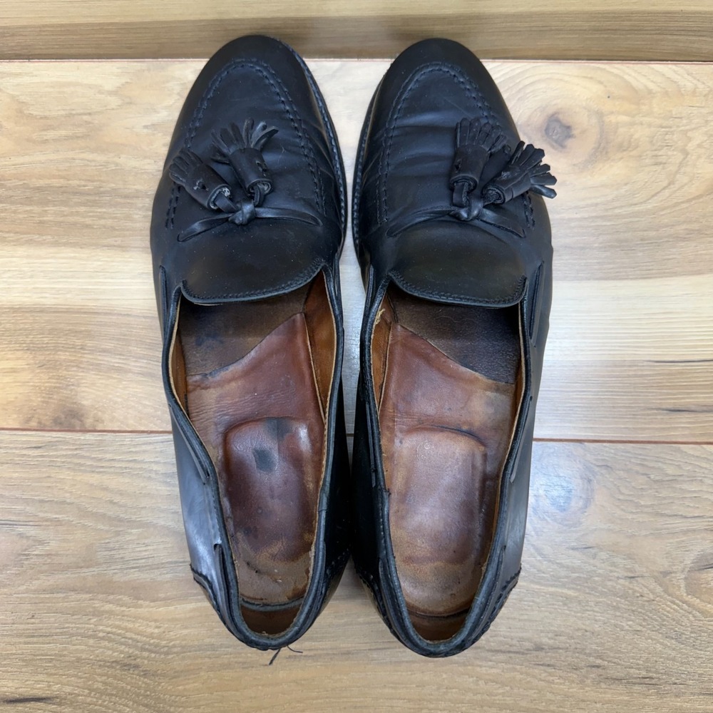 Alden Brooks Brothers Shell Cordovan Tassel Loafers 9 D Black Dress Formal 06600 - Picture 8 of 11